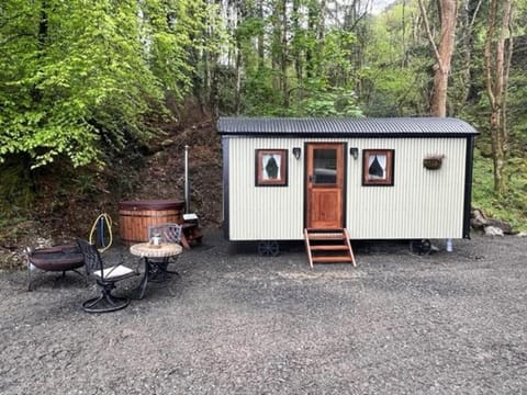 Romantic Shepherds Hut with Hot Tub in The Heart of Snowdonia Chalet in Wales