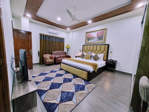Bed, TV and multimedia, Living room, Photo of the whole room, Seating area, Bedroom, fireplace, air conditioner