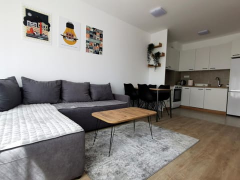 Kitchen or kitchenette, Living room, Seating area, Dining area, pet friendly, stove