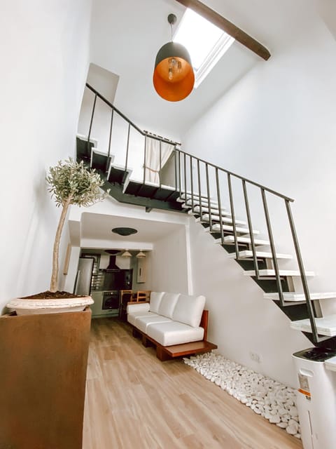 Property building, Living room, Dining area