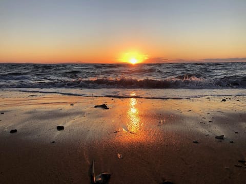 Natural landscape, Beach, Sea view, Sunset