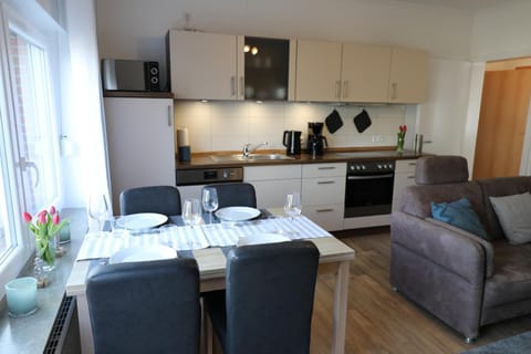 Kitchen or kitchenette, Living room, Dining area