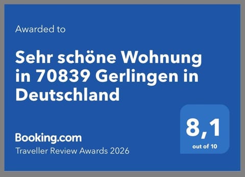 Sehr schöne Wohnung in 70839 Gerlingen in Deutschland Apartment in Stuttgart