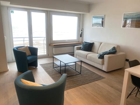 Living room, Seating area, Sea view