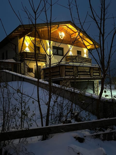 Property building, Night, Winter