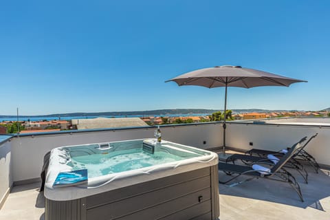Hot Tub, View (from property/room), Balcony/Terrace, Sea view