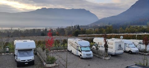 Day, Natural landscape, Mountain view, Parking