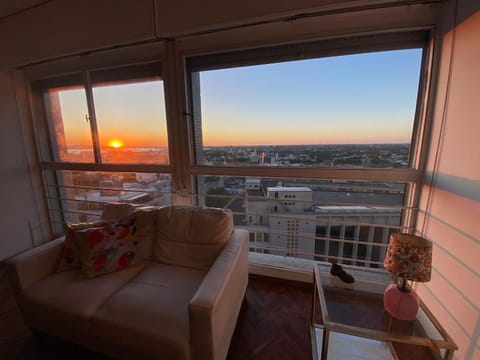 View (from property/room), Living room, Sunset
