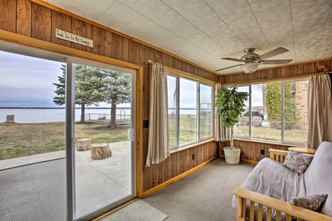 Peaceful Lakefront Houghton Lake Property w/ Patio House in Prudenville