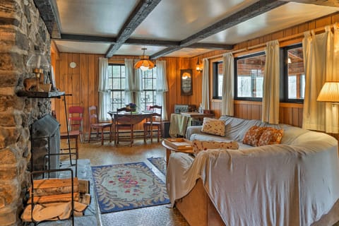 East Otis Reservoir Cabin w/ Porch - Walk to Lake! House in Otis