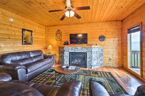 Private Cabin w/ Tree Top Mtn Views: Pets Welcome House in Sevier County