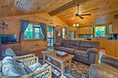 Fire Pit & Creekside Relaxation! Bryson City Cabin House in Swain County