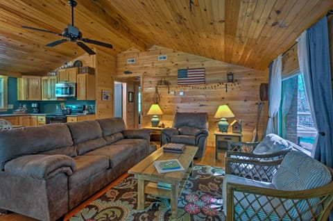 Fire Pit & Creekside Relaxation! Bryson City Cabin House in Swain County