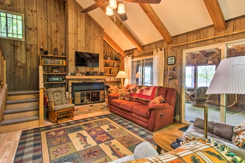 Lakefront Cumberland Cabin w/ Dock & Fire Pit! House in Wisconsin