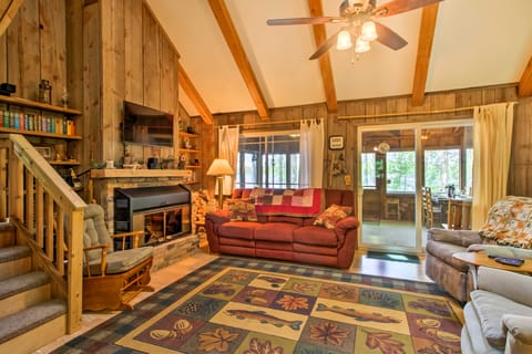 Lakefront Cumberland Cabin w/ Dock & Fire Pit! House in Wisconsin