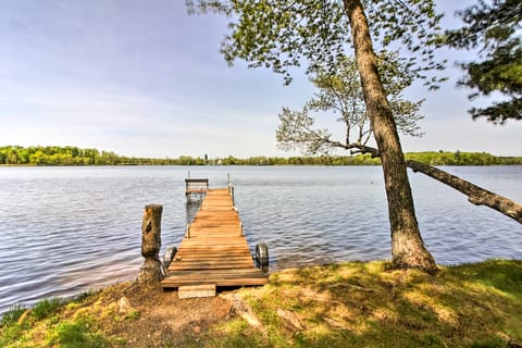 Lakefront Cumberland Cabin w/ Dock & Fire Pit! House in Wisconsin