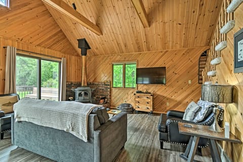 Near Snowmobiling! Riverfront Traverse City Cabin House in Michigan