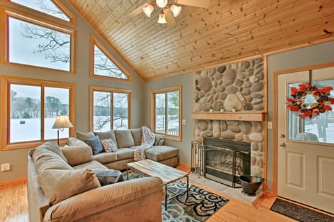 Waterfront Fife Lake Cottage: Dock, Kayak, Sunroom Cottage in Michigan