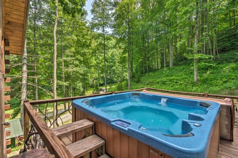 Bryson City Cabin w/ Wraparound Deck & Hot Tub Apartment in Swain County