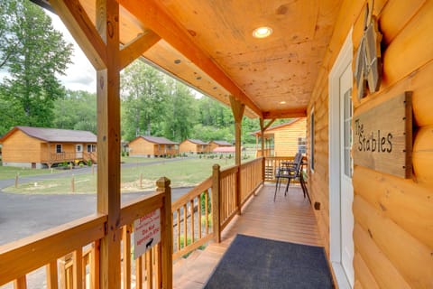 Fire Pit: Cozy Bryson City Cabin on Tuck River House in Swain County
