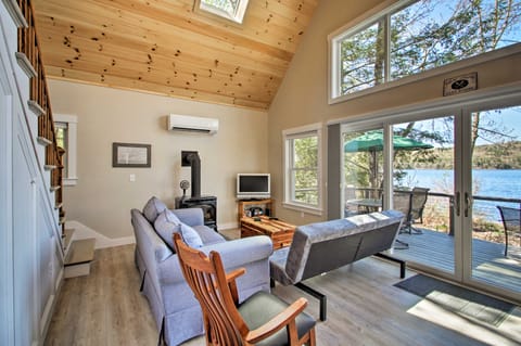 Lakefront Meredith Home: Private Beach & Fire Pit! Cottage in Meredith