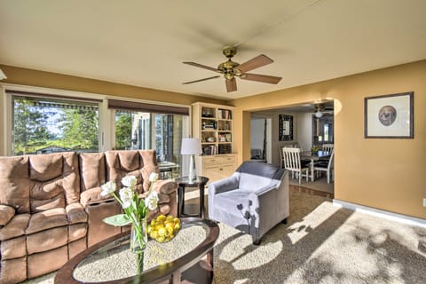 Deck + Fire Pit: Waterfront Lake Michigan Escape House in Wisconsin