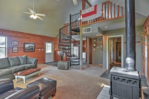 Hillside Cabin on 43 Acres w/ Private Lake & View! House in Ozark Mountains