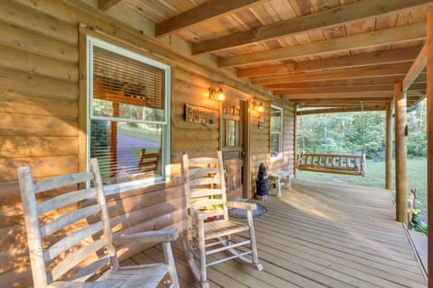Backyard & Porch: Rural Cosby Log Cabin! House in Cosby