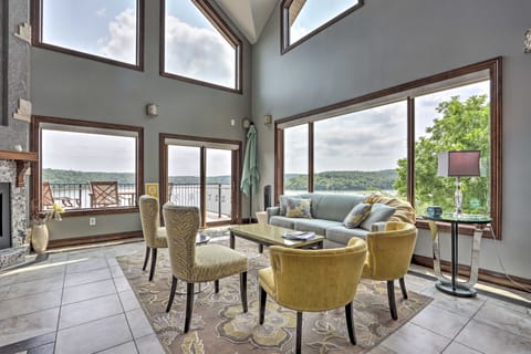 Luxe Group Home w/ Boat Dock in Lake of the Ozarks House in Osage Beach