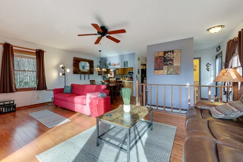 1 Mile to Golfing: Porch w/ Fireplace + Mtn Views! House in Maggie Valley