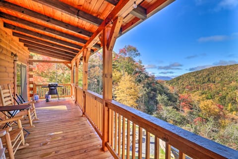 Hilltop Cabin on 5 Acres w/ Hot Tub & Waterfall! House in Swain County