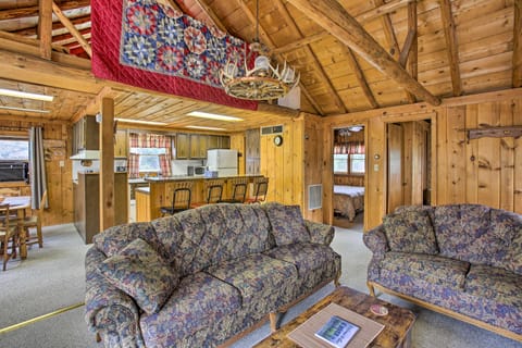 Rustic River View Cabin w/ Fire Pit, Games & Grill House in Michigan