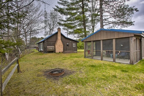 Rustic River View Cabin w/ Fire Pit, Games & Grill House in Michigan