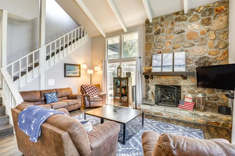 Dock, Boat Slip & View: Lakefront Tan-Tar-A Home! House in Lake of the Ozarks