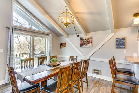 Dock, Boat Slip & View: Lakefront Tan-Tar-A Home! House in Lake of the Ozarks