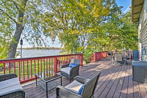 Lakefront Home w/ Game Room, Theater & Dock! House in Fox Lake
