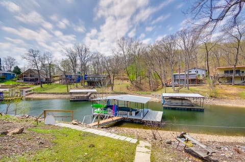 Dock & Furnished Deck: Lakefront Gravois Mills Gem House in Lake of the Ozarks