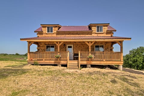 Cabin on 35-Acre Farm in Blanchardville w/ Trails! House in Wisconsin