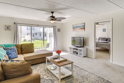 Coastal Condo Escape w/ Patio: Steps to Beach Apartment in Daytona Beach