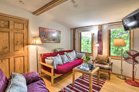 BBQ Deck + Views: 'Sweet Suite' in Leicester Apartment in Buncombe County