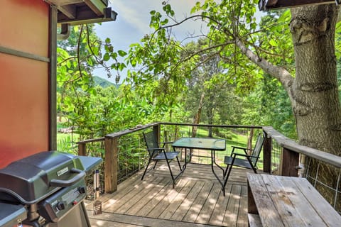 BBQ Deck + Views: 'Sweet Suite' in Leicester Apartment in Buncombe County