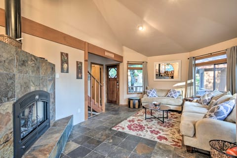 Deck + Grill: Mtn Haven in Stanislaus Nat'l Forest House in Arnold