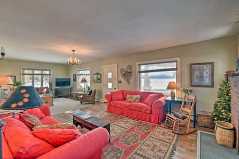 Fire Pit & Beach: Lake Pleasant Home w/ Views House in Capital District, NY, USA