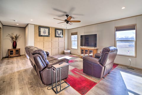 Close to Marinas: Bernice Home w/ Large Yard House in Ozark Mountains