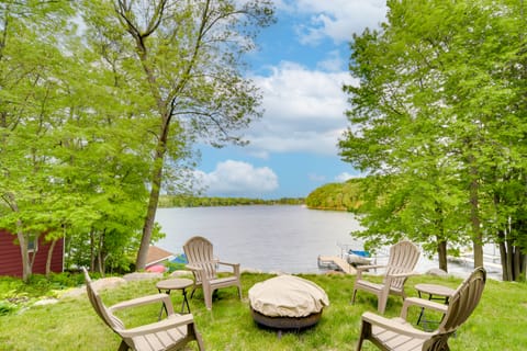 Wisconsin Vacation Rental w/ Fire Pit on Long Lake House in Wisconsin
