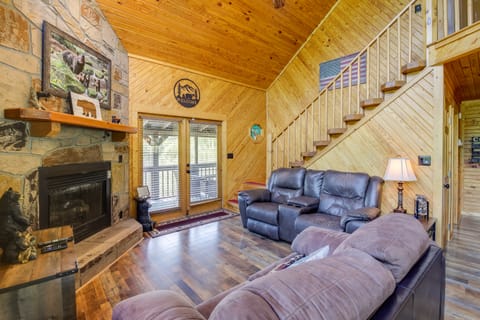 Views, Fire Pit + Game Room: Smoky Mountain Cabin House in Sevier County