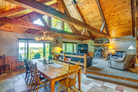 Lakefront Townsend Cabin w/ Fire Pit, Private Dock House in Wisconsin