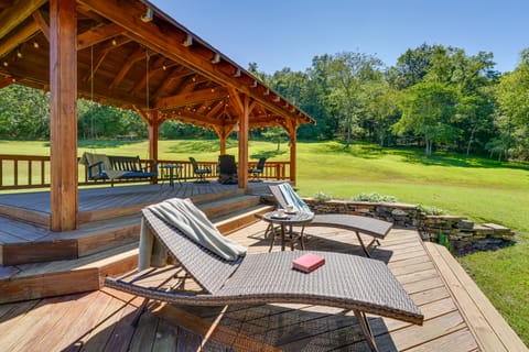 Game Room & Deck: Serene Ava Countryside Home House in Ozark Mountains
