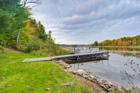 Waterfront Webster Cabin w/ Dock on Warner Lake! House in Wisconsin