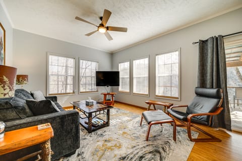 Boat Dock + Fire Pit! Woodsy Lake Glenville Cabin House in Lake Glenville